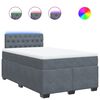 vidaXL Box spring krevet s madracem tamnosivi 120 x 200 cm bar&scaron;unasti
