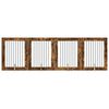 vidaXL Vrata za pse s postoljem 4 pcs Dimljeni hrast 80 x 100 cm