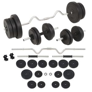 vidaXL Set &scaron;ipki i utega 60 kg