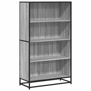 vidaXL Polica za knjige Siva Sonoma 80,5x35x139 cm Konstruirano drvo