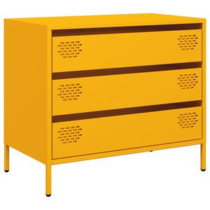 vidaXL Komoda boja senfa 68x39x58,5 cm hladno valjanog čelika
