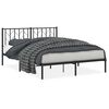 vidaXL Metalni okvir za krevet s uzglavljem crni 150x200 cm