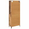 vidaXL Highboard Staro drvo 69,5 x 34 x 180 cm Konstruirano drvo