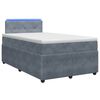 vidaXL Boxspring krevet s madracem Tamnosiva 120 x 200 cm Bar&scaron;un