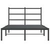vidaXL Metalni okvir za krevet s uzglavljem crni 120x190 cm