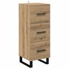 vidaXL Highboard Umjetnički hrast 34,5 x 34 x 180 cm Konstruirano drvo
