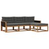 vidaXL Set vanjskih sofa 4 kom. Prirodna i antracit