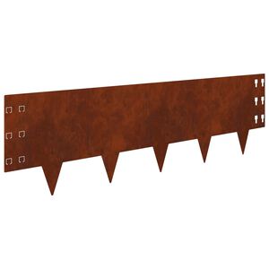 vidaXL Ograda oko Travnjaka 30 pcs 100 x 30 cm Čelik Rđa