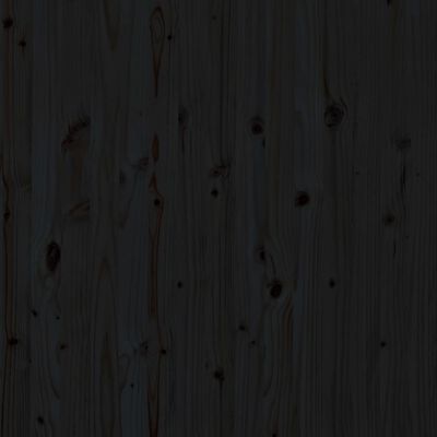 vidaXL Zidno uzglavlje crni 81x3x91,5 cm od masivne borovine