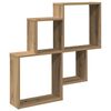 vidaXL Zidna polica Artisan hrast 80x15x78,5 cm izrađeno drvo