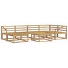 vidaXL Set vanjskih sofa 7 pcs Bijela Čvrsto drvo akacije