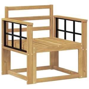 vidaXL Set vanjskih sofa Čvrsto drvo akacije Bijela