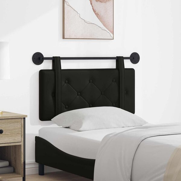 vidaXL Držeće uzglavlje Zidne Crna 100 x 55 x 5 cm Lažna koža