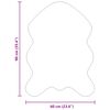vidaXL Umjetni Tepih od Ovčje Kože Tafalla Crna 60 x 90 cm Poliester