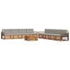 vidaXL Set vanjskih sofa s jastukom 9 pcs Prirodna i svijetlo siva