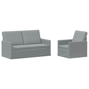 vidaXL Set sofe 2 pcs Svjetlosiva Tkanina