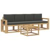 vidaXL Set vanjskih sofa s jastukom 5 pcs Bijela i antracit