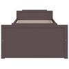 vidaXL Okvir za krevet s ladicama tamnosmeđi 90 x 200 cm od borovine