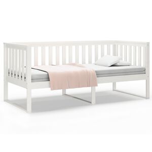 vidaXL Dnevni krevet bez madraca bijeli 90 x 190 cm masivna borovina