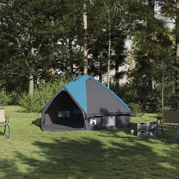 vidaXL Teepee šator s krovom Plava i siva 490 x 410 x 210 cm