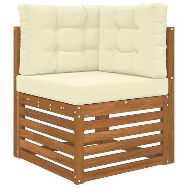 vidaXL Jastuk za vanjsku sofU 3 pcs Krema Poliester