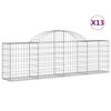 vidaXL Lučne gabionske ko&scaron;are 13 kom 200x30x60/80 cm pocinčano željez