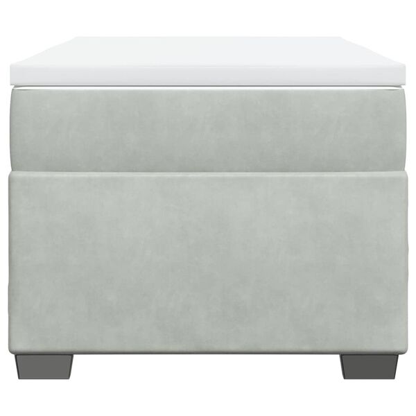 vidaXL Box spring krevet s madracem svjetlosivi 80 x 200 cm bar&scaron;unasti