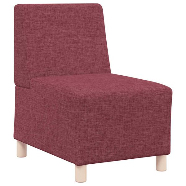 vidaXL Modularna sofa bez naslona za ruke, vino crvena, 55 cm, tkanina