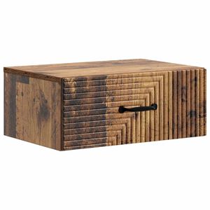 vidaXL Noćni ormarić za montažu na zid Staro drvo 49 x 34,5 x 20 cm