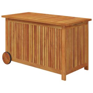 vidaXL Vrtna kutija za pohranu s kotačima 90x50x58 cm od drva bagrema