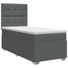 vidaXL Boxspring krevet s madracem Tamnosiva 80 x 200 cm Tkanina
