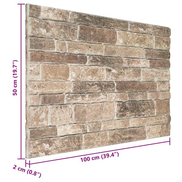 vidaXL Zidne panele 10 pcs &Scaron;areni 100 x 50 cm EPS pjena