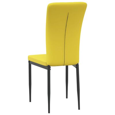 vidaXL Blagovaonske stolice 4 kom boja senfa baršunaste