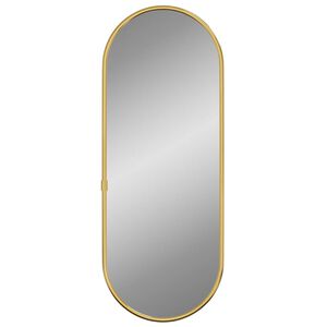 vidaXL Zidno ogledalo zlatna 40x15 cm ovalno