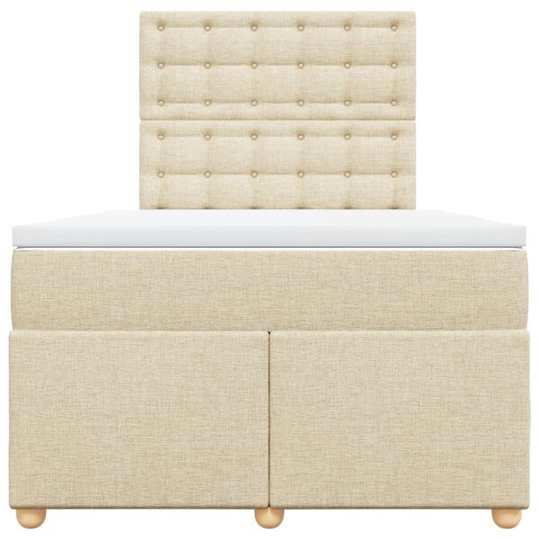 vidaXL Krevet box spring s madracem krem 120 x 190 cm od tkanine