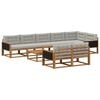 vidaXL Set vanjskih sofa 9 kom. Prirodna i Svjetlosiva