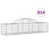 vidaXL Lučne gabionske ko&scaron;are 14 kom 200x50x40/60 cm pocinčano željezo
