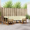 vidaXL Set vanjskih sofa s jastukom 6 pcs Prirodna i krem