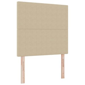 vidaXL LED glava kreveta S LED lampica Siva zelena 100 cm Poliester