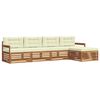vidaXL Set vanjskih sofa s jastukom 5 pcs Prirodna i krem