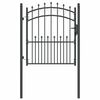 vidaXL Vrata ograde s bodljama EMMEN 125 x 100 cm Siva