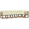 vidaXL Set vanjskih sofa s jastukom 6 pcs Prirodna i krem