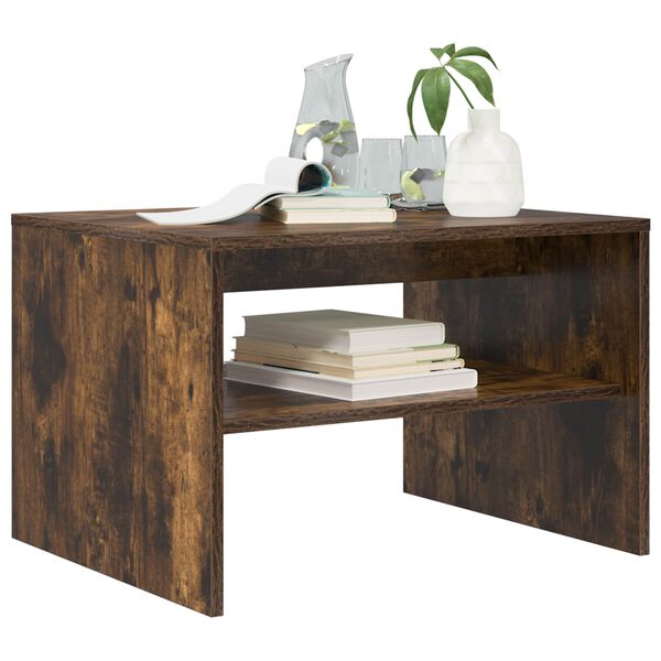 vidaXL Kava Stol Dimljeni hrast 60 x 50 x 40 cm Konstruirano drvo