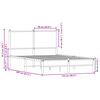 vidaXL Metalni okvir kreveta bez madraca boja hrasta sonome 120x200 cm