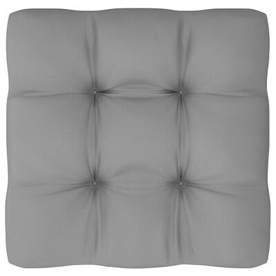 vidaXL Vrtna srednja sofa sa sivim jastucima od masivne borovine