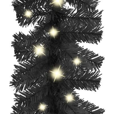 vidaXL Božićna girlanda s LED svjetlima 20 m crna