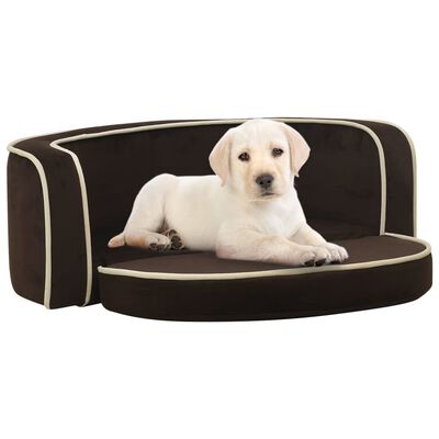 vidaXL Sklopiva sofa za pse smeđa 73x67x26 cm plišana perivi jastuk