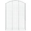 vidaXL Gabionska ko&scaron;ara s lukom 150x50x200/220 cm pocinčano željezo