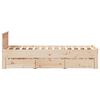 vidaXL Okvir kreveta bez madraca s uzglavljem 100x200 cm od borovine