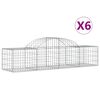 vidaXL Lučne gabionske ko&scaron;are 6 kom 200x50x40/60 cm pocinčano željezo